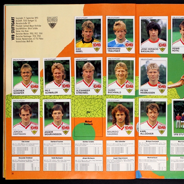 Fußball 90 Panini Sticker Album teilgefüllt -16