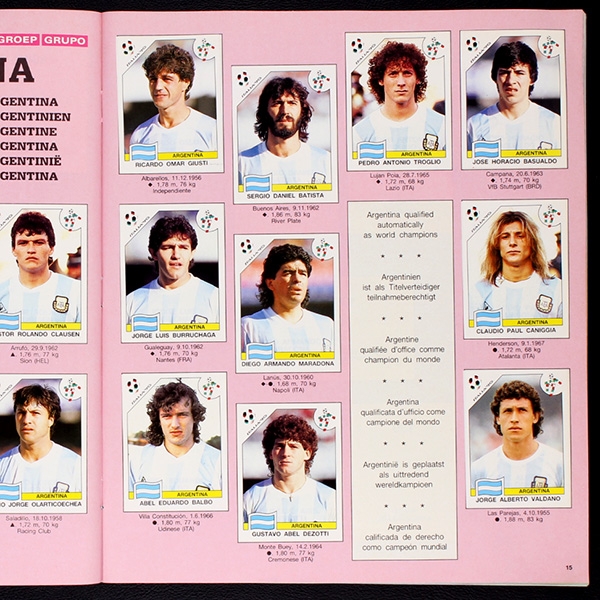 Italia 90 Panini Sticker Album komplett