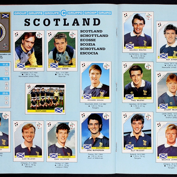 Italia 90 Panini Sticker Album komplett