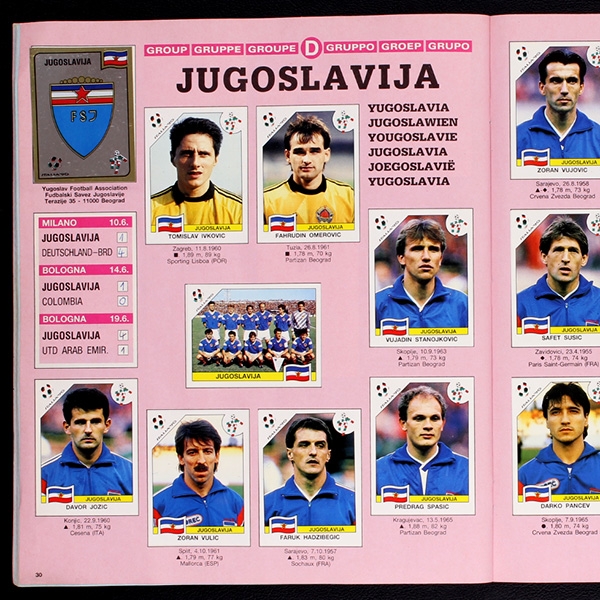 Italia 90 Panini Sticker Album komplett