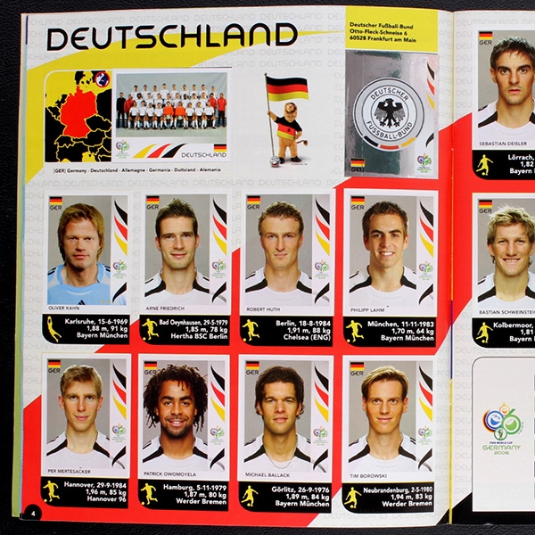 Germany 2006 Panini Sticker Album komplett