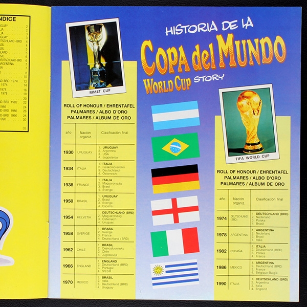 World Cup Story Panini Sticker Album komplett