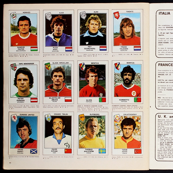 Euro Football 79 Panini Sticker Album komplett