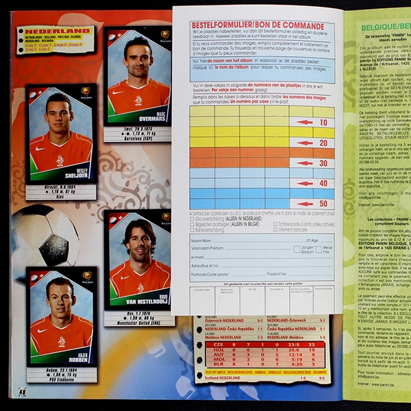 Euro 2004 Panini Sticker Album komplett - NL