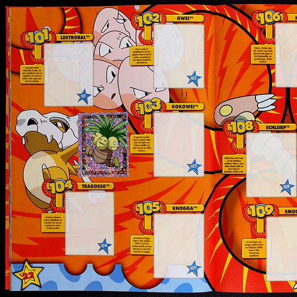 Pokemon Merlin Sticker Album teilgefüllt