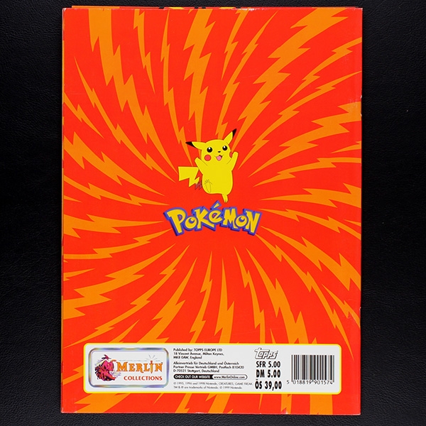 Pokemon Merlin Sticker Album teilgefüllt