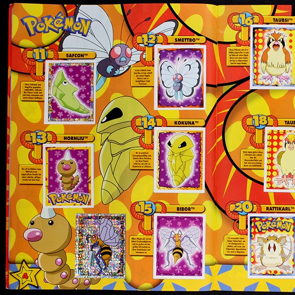 Pokemon Merlin Sticker Album teilgefüllt