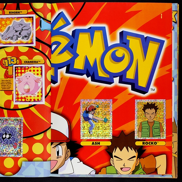 Pokemon Merlin Sticker Album teilgefüllt