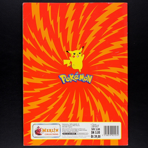 Pokemon Merlin Sticker Album teilgefüllt
