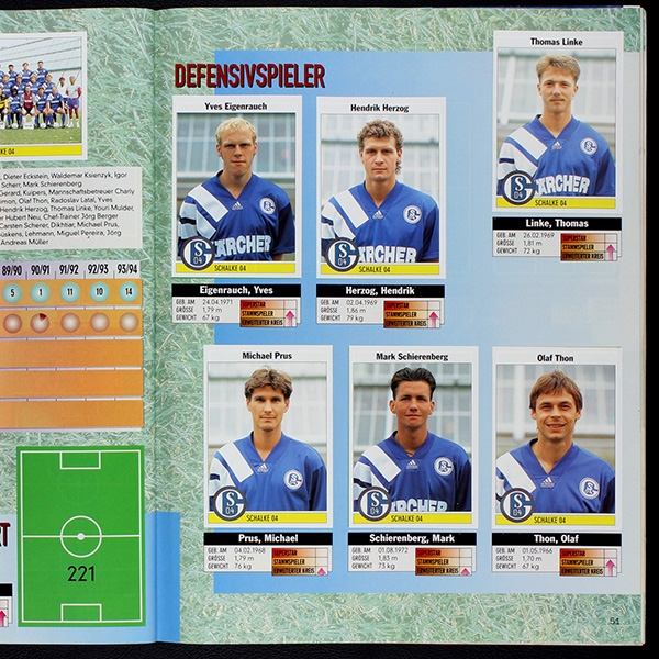 Fußball 95 Panini Sticker Album teilgefüllt -9