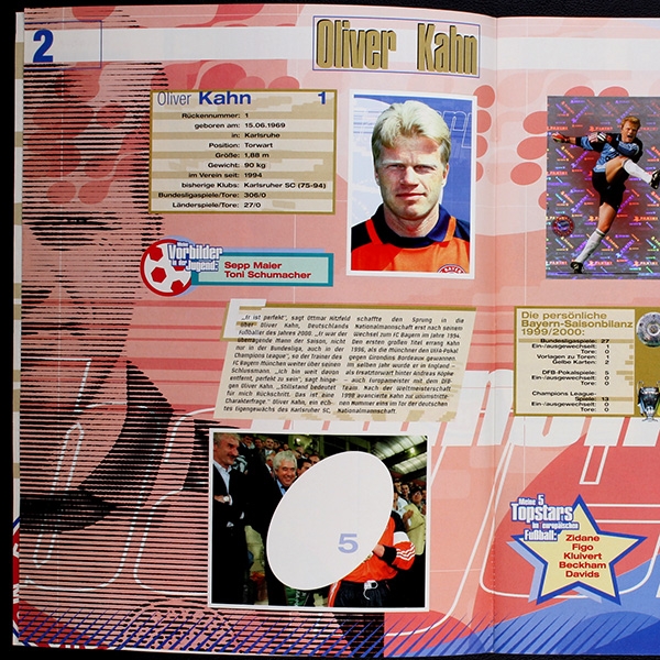 Bayern München 2000 Panini Sticker Album teilgefüllt