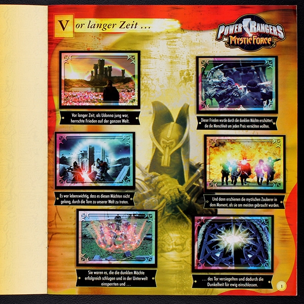 Power Ranger Mystic Force Panini Sticker Album komplett