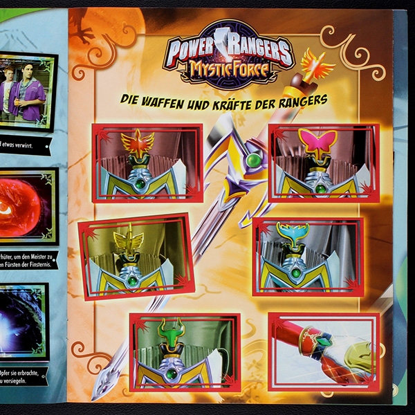 Power Ranger Mystic Force Panini Sticker Album komplett
