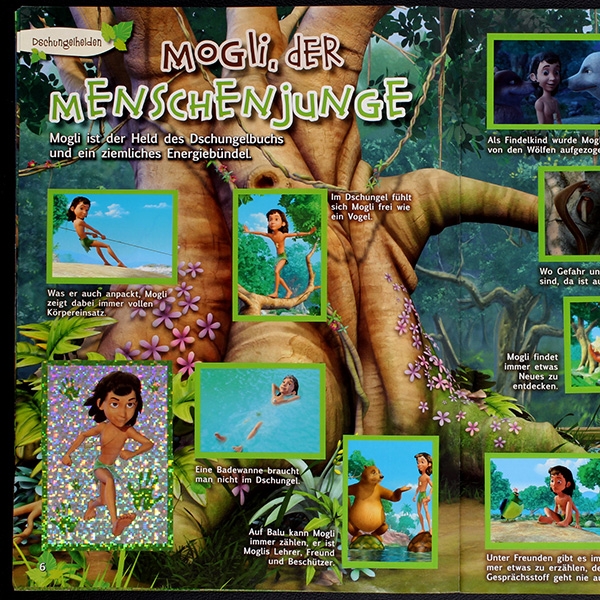 Dschungel Buch Blue Ocean Sticker Album komplett