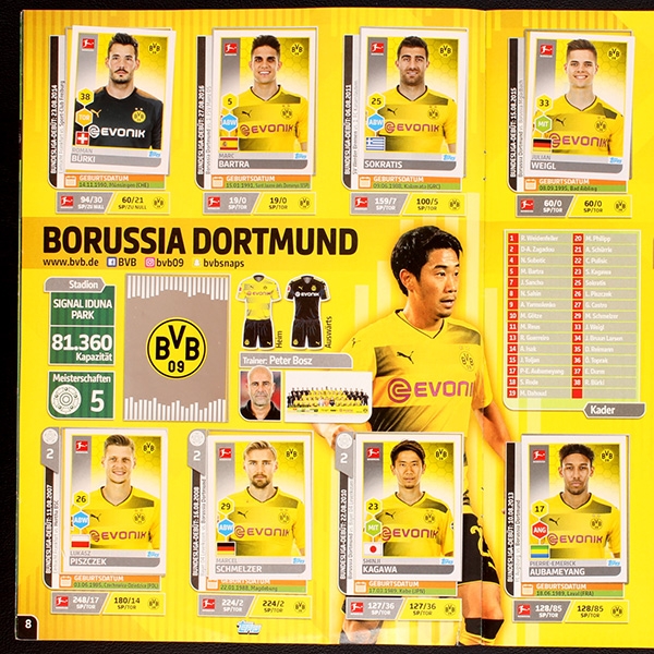 Fußball 2017 Topps Sticker Album komplett
