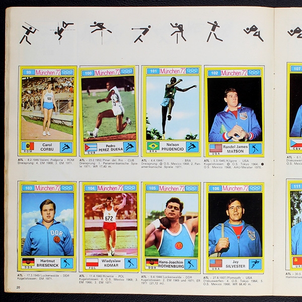 München 72 Panini Sticker Album teilgefüllt