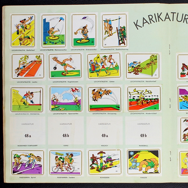 München 72 Panini Sticker Album teilgefüllt