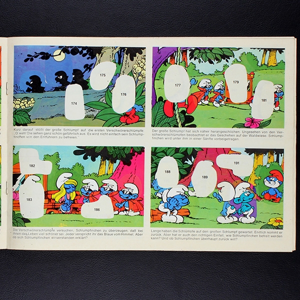 Schlümpfe Americana Sticker Album teilgefüllt