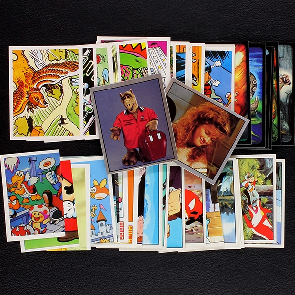 Alf, Monster in my Pocket, Nintendo, Nils Holgerson 55 Sticker Konvolut