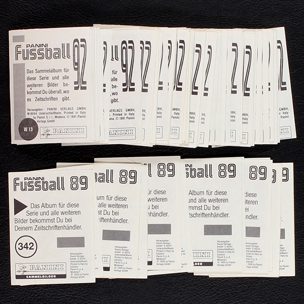 Fußball 89 und 92 Panini 100 Sticker