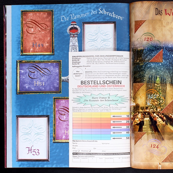 Harry Potter Kammer des Schreckens Panini Sticker Leeralbum