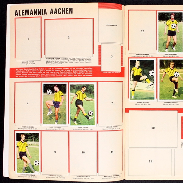 Bundesliga-Asse 1968 Sicker-Verlag Album teilgefüllt