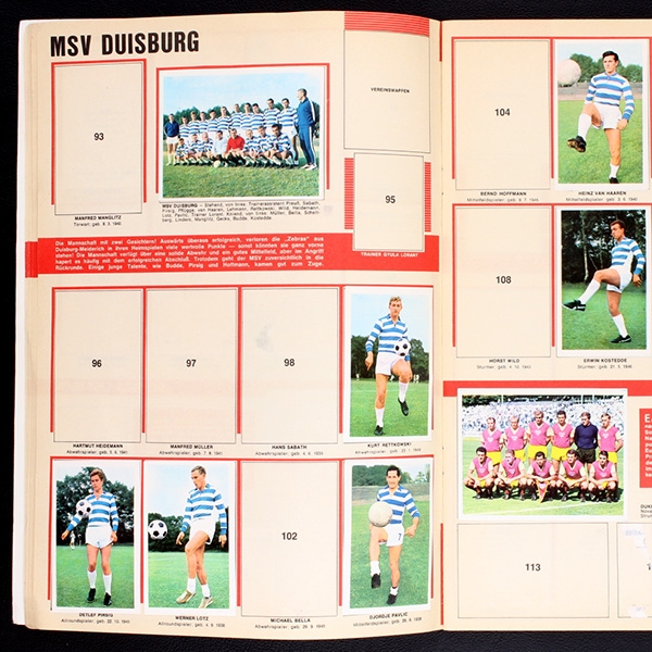 Bundesliga-Asse 1968 Sicker-Verlag Album teilgefüllt