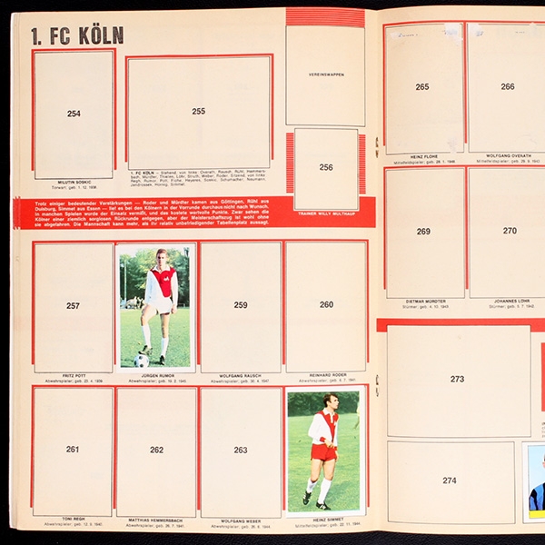 Bundesliga-Asse 1968 Sicker-Verlag Album teilgefüllt