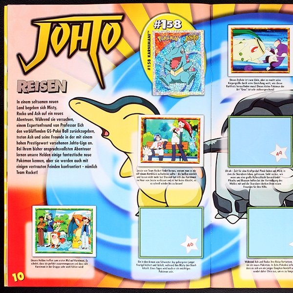 Pokemon gold Merlin Sticker Album teilgefüllt - o.P.