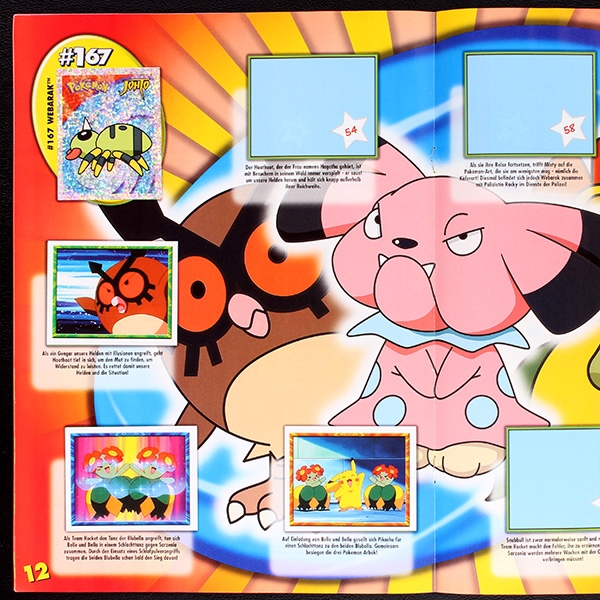 Pokemon gold Merlin Sticker Album teilgefüllt - o.P.