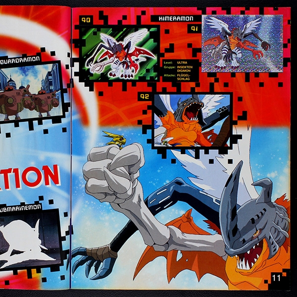 Digimon 2 Panini Sticker Album teilgefüllt