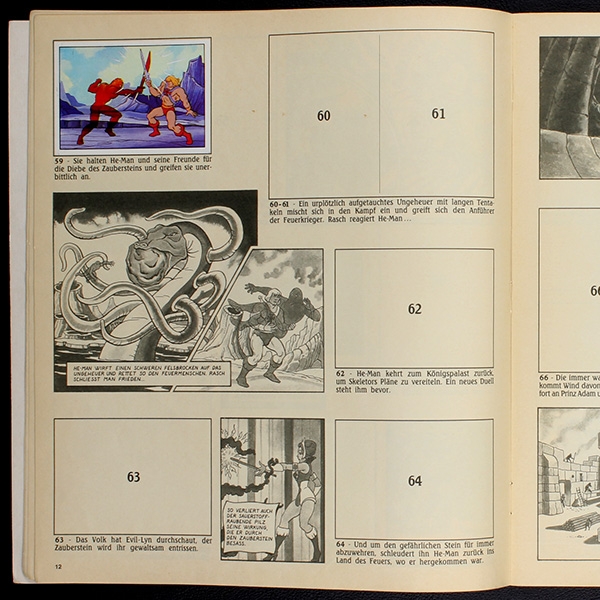 Master of the Universe Panini Sticker Album teilgefüllt
