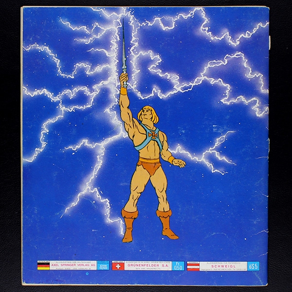 Master of the Universe Panini Sticker Album teilgefüllt