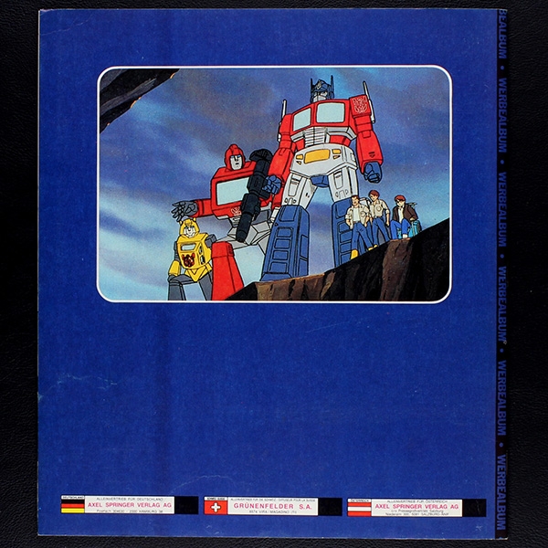 Transformers Panini Sticker Album teilgefüllt