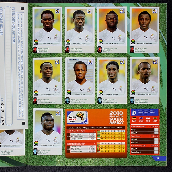 South Africa 2010 Panini Sticker Album komplett