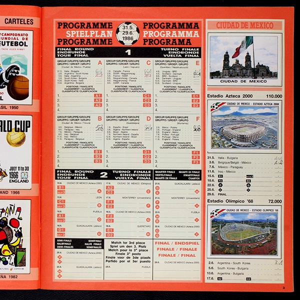 Mexico 86 Panini Sticker Album komplett