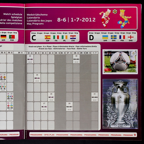 Euro 2012 Panini Sticker Album komplett