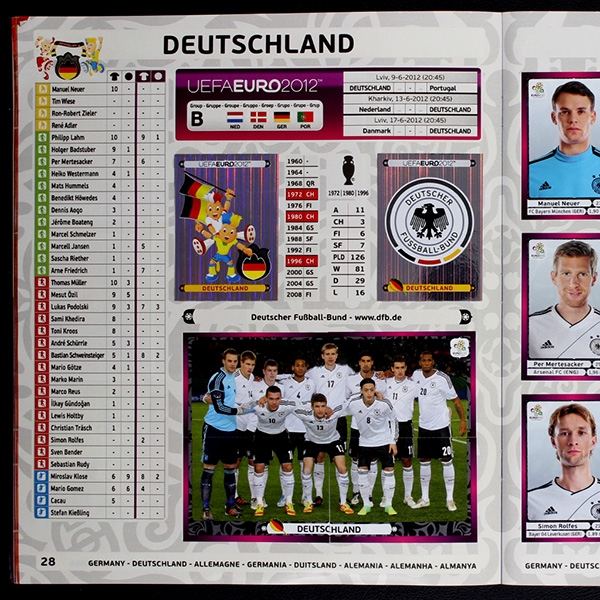 Euro 2012 Panini Sticker Album komplett