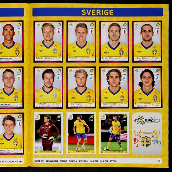 Euro 2012 Panini Sticker Album komplett
