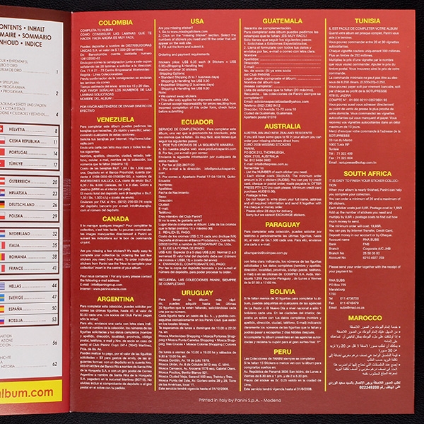 Euro 2008 Panini Sticker Leeralbum - Brasil Version