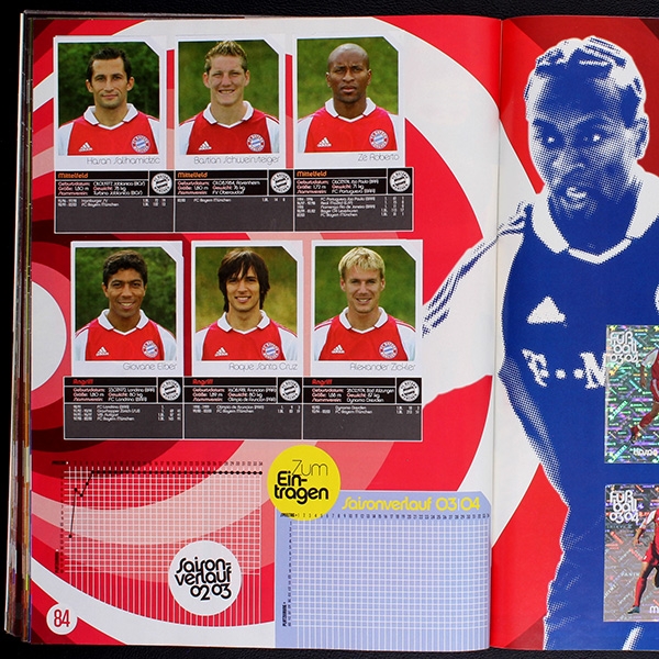 Fußball 2003 Panini Sticker Album komplett
