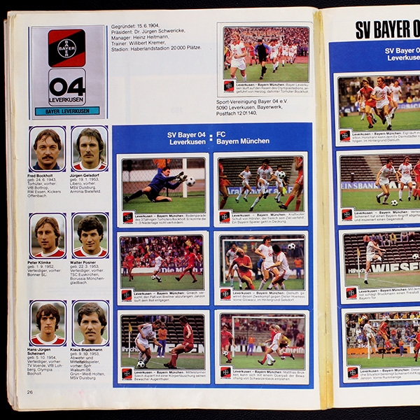 Fußball 80 Panini Sticker Album komplett - schlecht