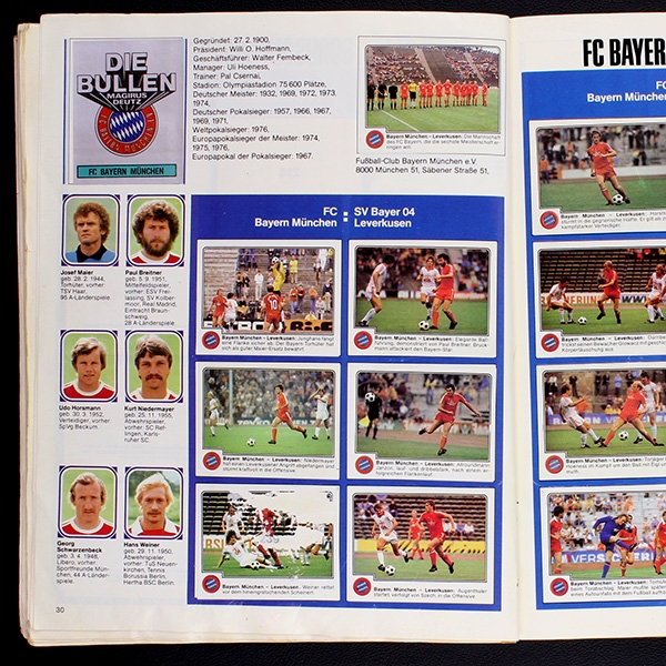 Fußball 80 Panini Sticker Album komplett - schlecht
