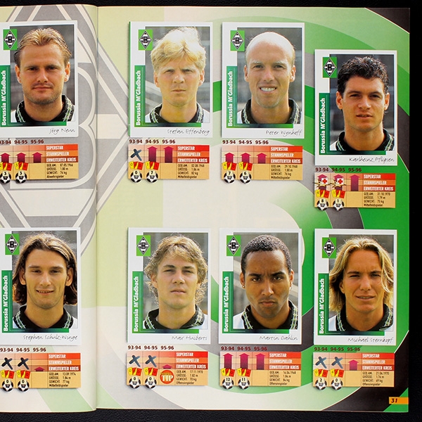 Fußball 96 Panini Sticker Album komplett + Tops Heft
