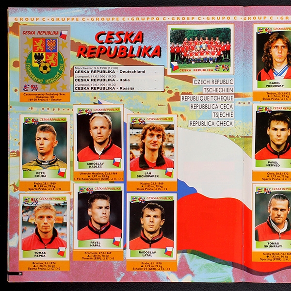 Euro 96 Panini Sticker Album komplett