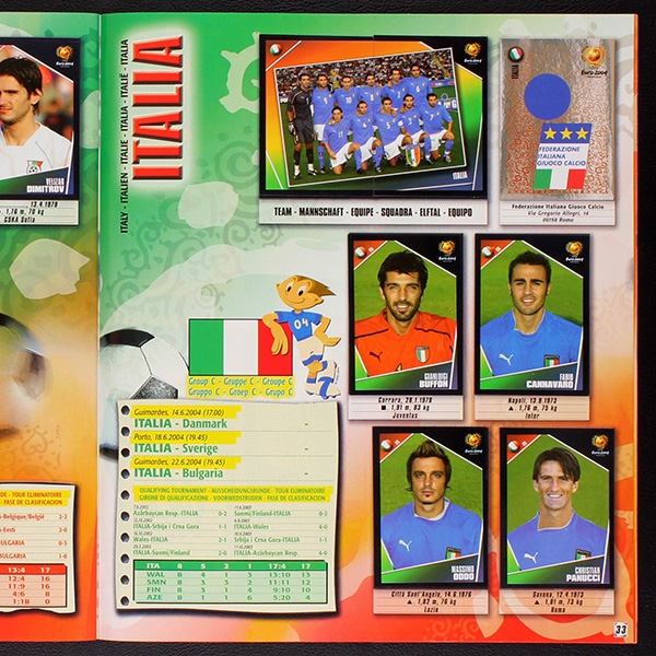 Euro 2004 Panini Sticker Album komplett