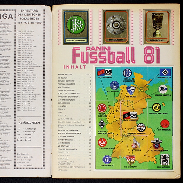 Fußball 81 Panini Sticker Album komplett