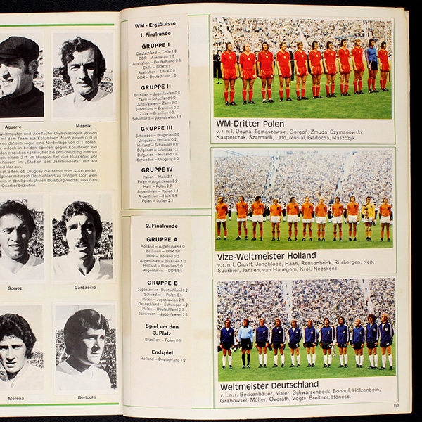 Fußball WM 74 Bergmann Album komplett
