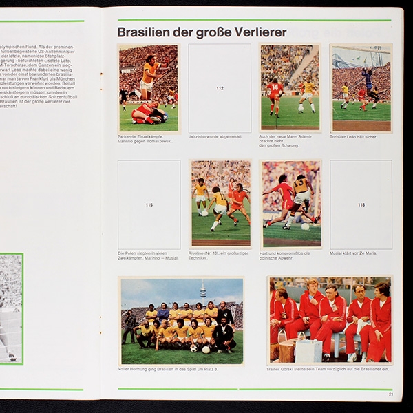 Deutschland Fußball Weltmeister 1974 Bergmann Album teilgefüllt