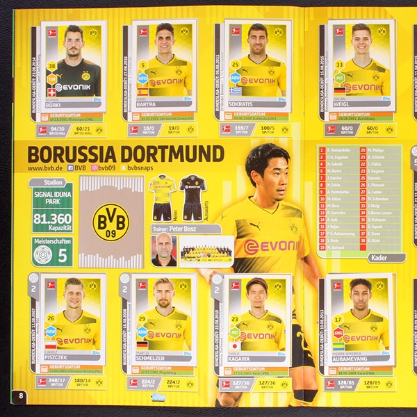 Fußball 2017 Topps Sticker Album komplett